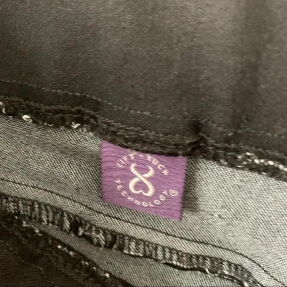 NYDJ Pull On Legging Women’s Size 4 Black Slim St Leg Elastic Waist Lift Tuck - Picture 5 of 12